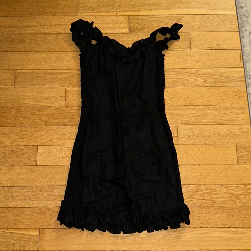 Reformation black mini dress